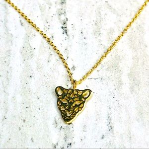 925 Sterling Silver Gold Leopard Necklace